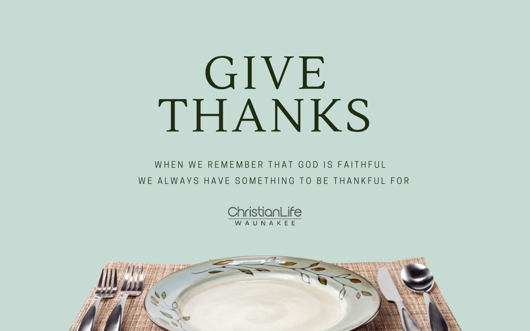 Remembering to Give Thanks